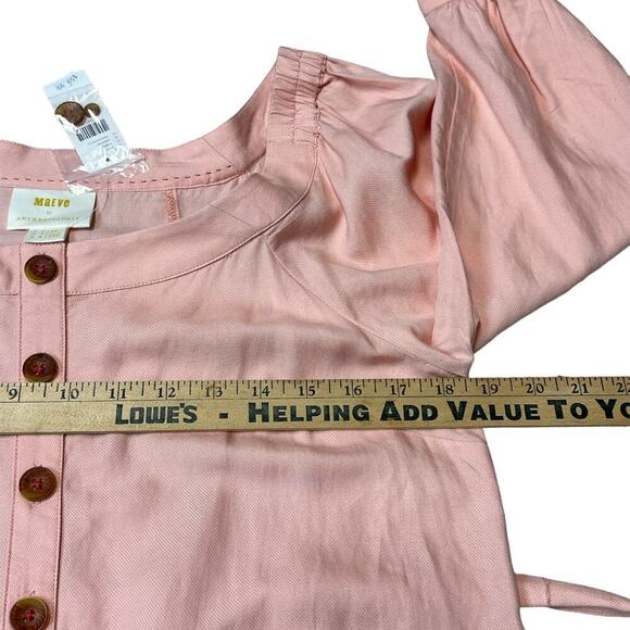 NWT Maeve by Anthropologie Peach off-the-shoulder blouse Size 6 - Picture 9 of 12